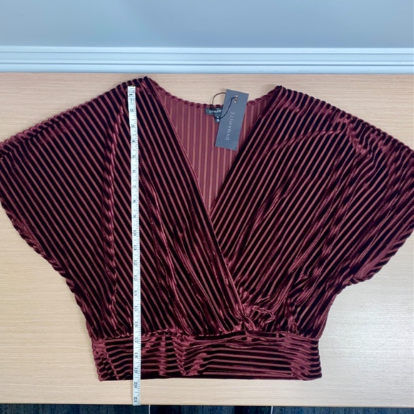 Deep V Cross-over Cropped Shirt - Picture 3 of 5